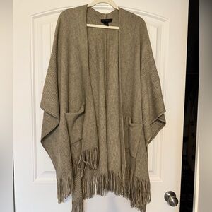 Steve Madden Taupe Fringe Wrap